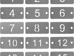 Etichete cu numere din aluminiu dreptunghiulare